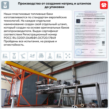 Пластиковый бензобак Kia Ceed (BP) - 53 л.